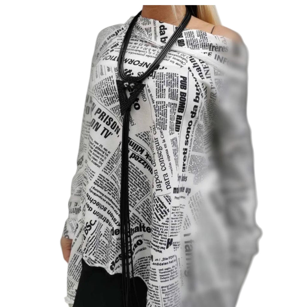 Handmade Black Leather Geometric Necklace, Avant Garde Dangle