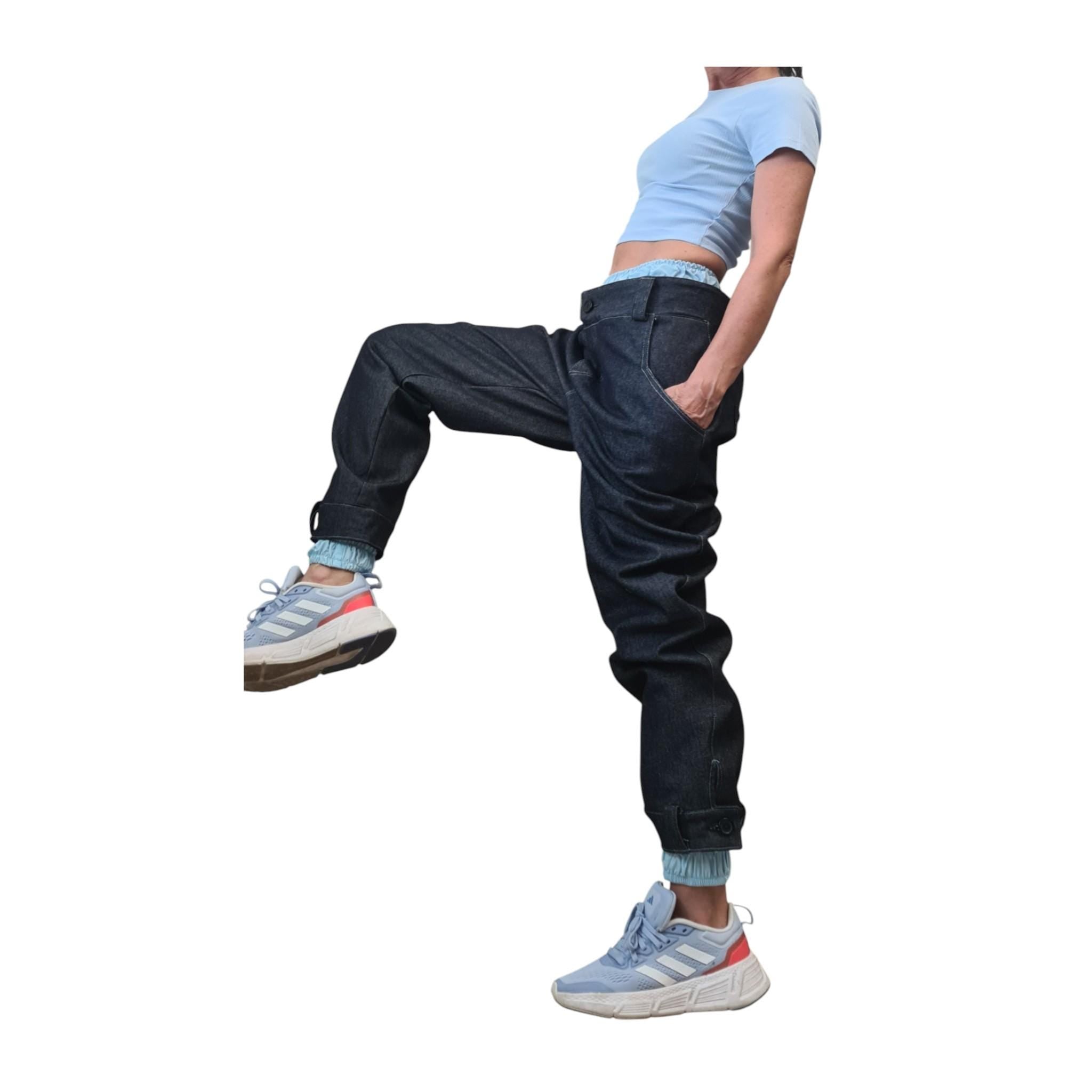 NEW Collection Extravagant Denim Pants, Avant Garde Pants, Harem Pants Women, DRESSSHOESCODE