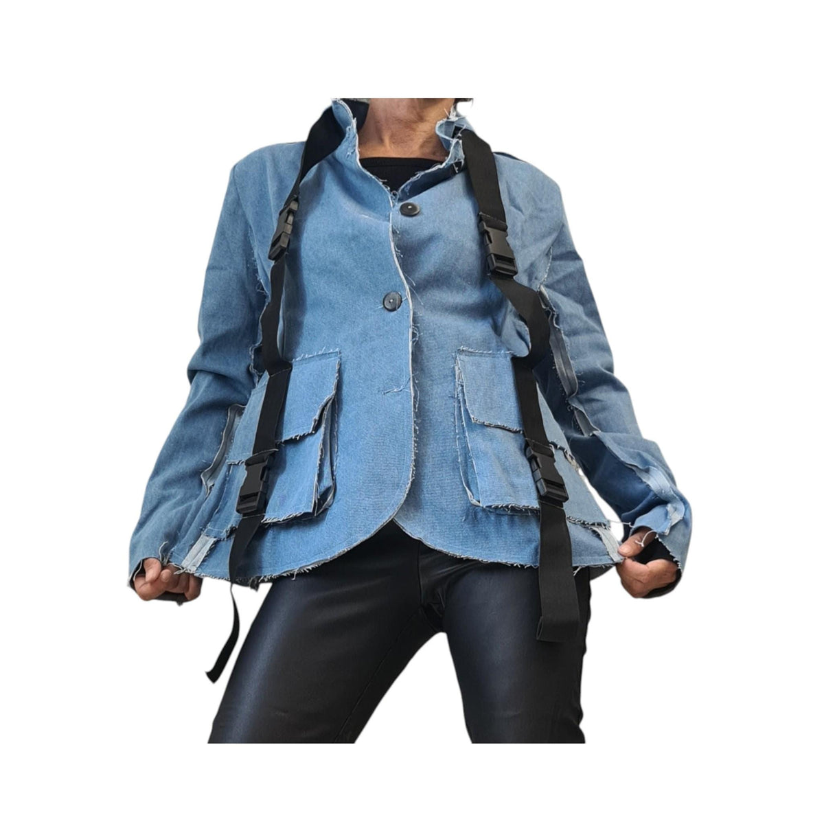 Denim Jacket Women, Womens Denim Blazer, Designer Outerwear