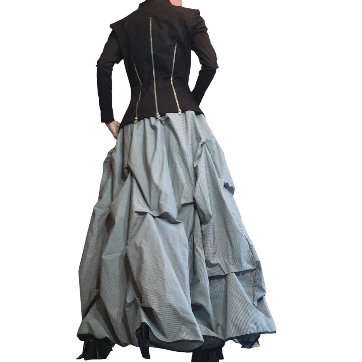 Asymmetric Tulle Ball Skirt, Gothic Cocktail Dress, Layered Maxi Skirt