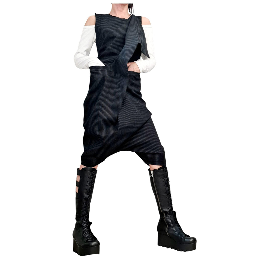 Asymmetric Harem Jumpsuit, Extravagant Loose Women Overall, Plus Size