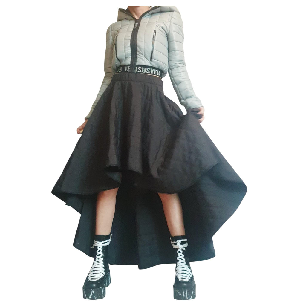 Cropped Hooded Puffer Jacket, Oversized Big Hood Bomber, Quilted Winter Outerwear