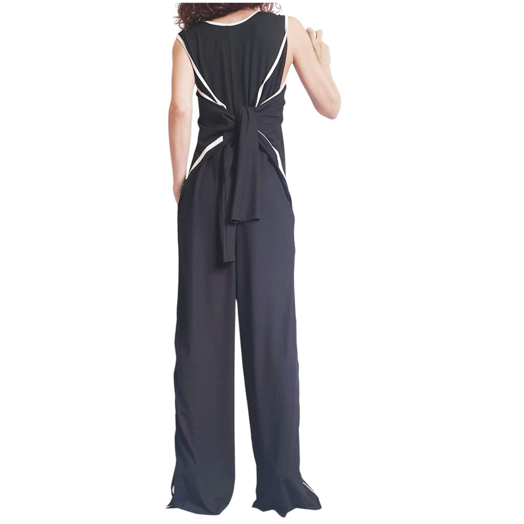 Asymmetric Cotton Jumpsuit: Extravagant Wide Leg Boho Gothic Overall