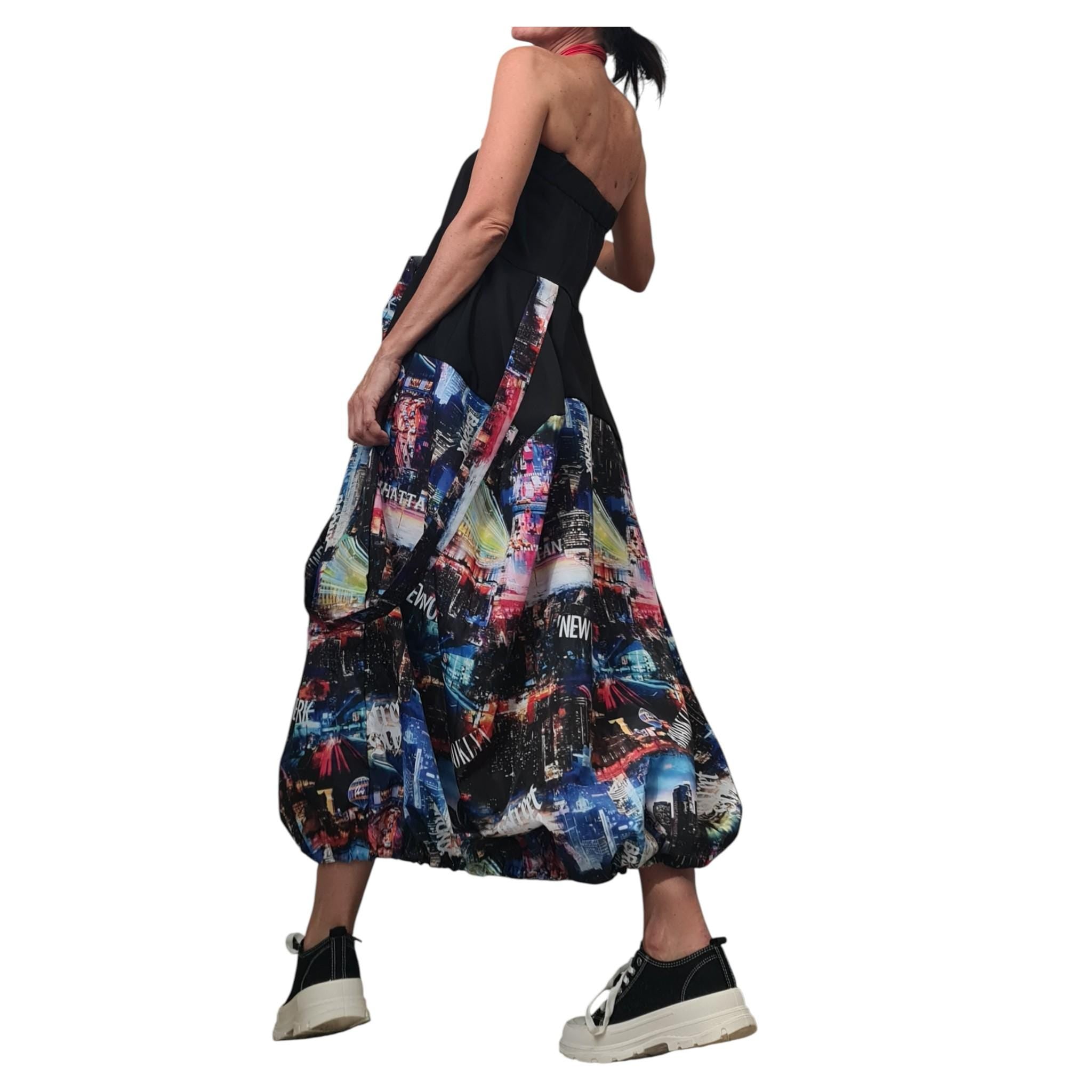 Extravagant Skirt Dress Women, Cocktail Skirt, Gothic Skirt, Asymmetric Skirt Dress, High Circle Skirt, Skirt with print