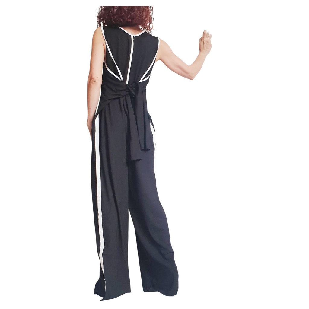 Asymmetric Cotton Jumpsuit: Extravagant Wide Leg Boho Gothic Overall