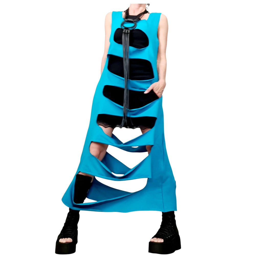 White Long Layering Top | Raw Cut Asymmetric Design | outfit for women | conceptual