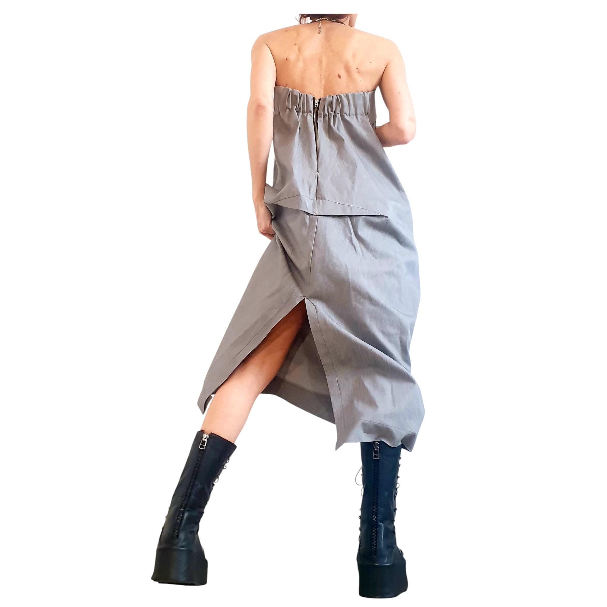 Asymmetric Wrap Maxi Skirt, Gothic A-Line Cocktail Skirt