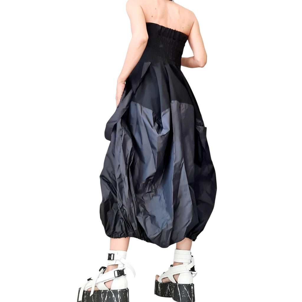 Asymmetric Taffeta Skirt Dress, Gothic Steampunk Cocktail Skirt, Extravagant  Women clothing