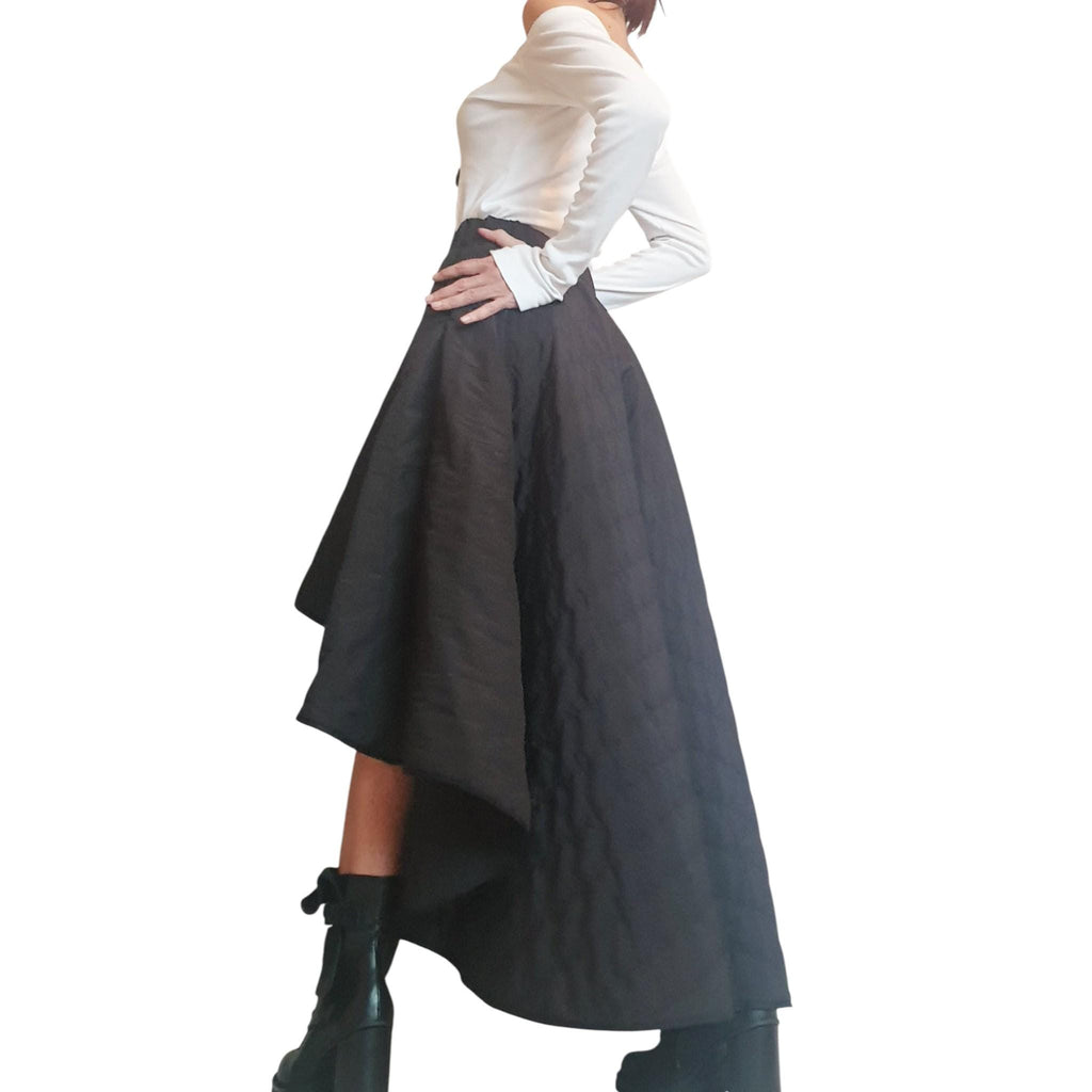 Long Short Skirt, Winter Skirt, Extravagant Skirt, Asymmetric Skirt, Wadding Skirt, Cocktail Skirt, Gothic Skirt, Circle Skirt