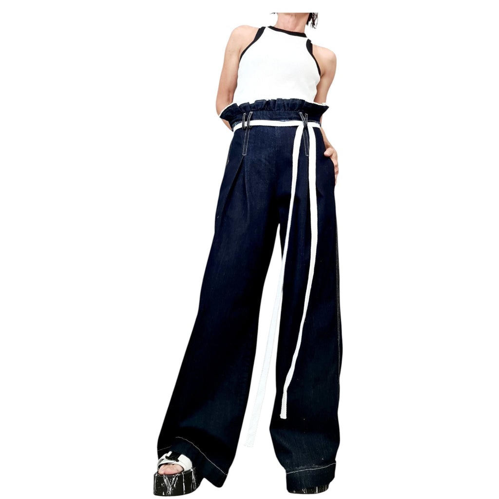 Loose Denim Harem Pants: Avant Garde, Punk Style - Casual Comfort