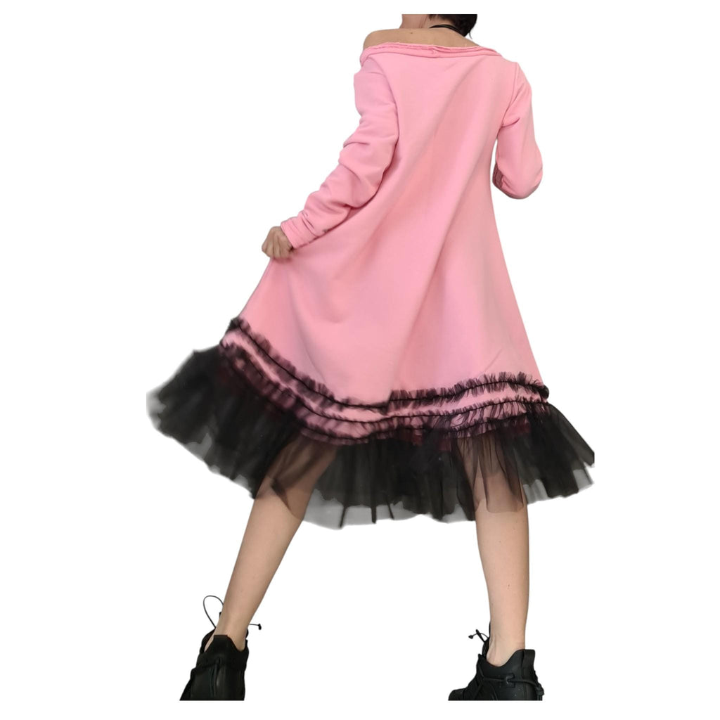 Extravagant Loose Tunic Dress, Tunic Dress Tutu, Oversize Tunic, Casual Long Sleeve Dress, New collection