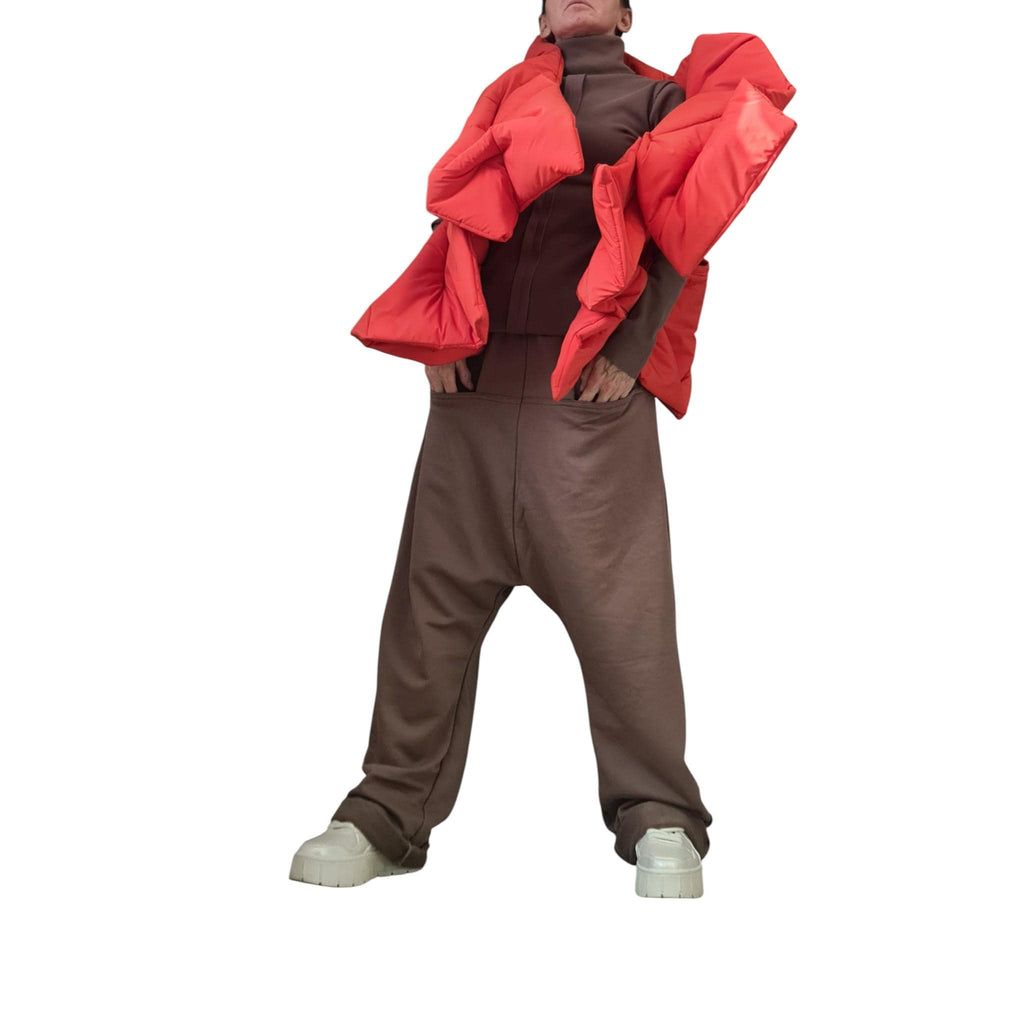 Avant Garde Puffy Vest | Asymmetric Layered Gilet | Sculptural Outerwear | Handmade Fashion for Women