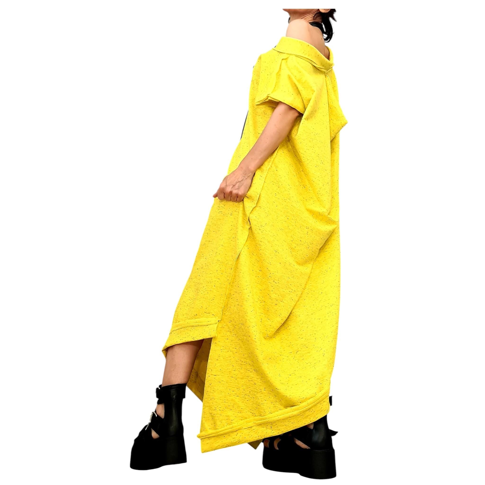 Extravagant Long Dress, Loose Maxi Dress Tunic, Plus Size Clothing, Oversize Dress, Asymmetric Dress, One Shoulder Dress, Cotton Tunic