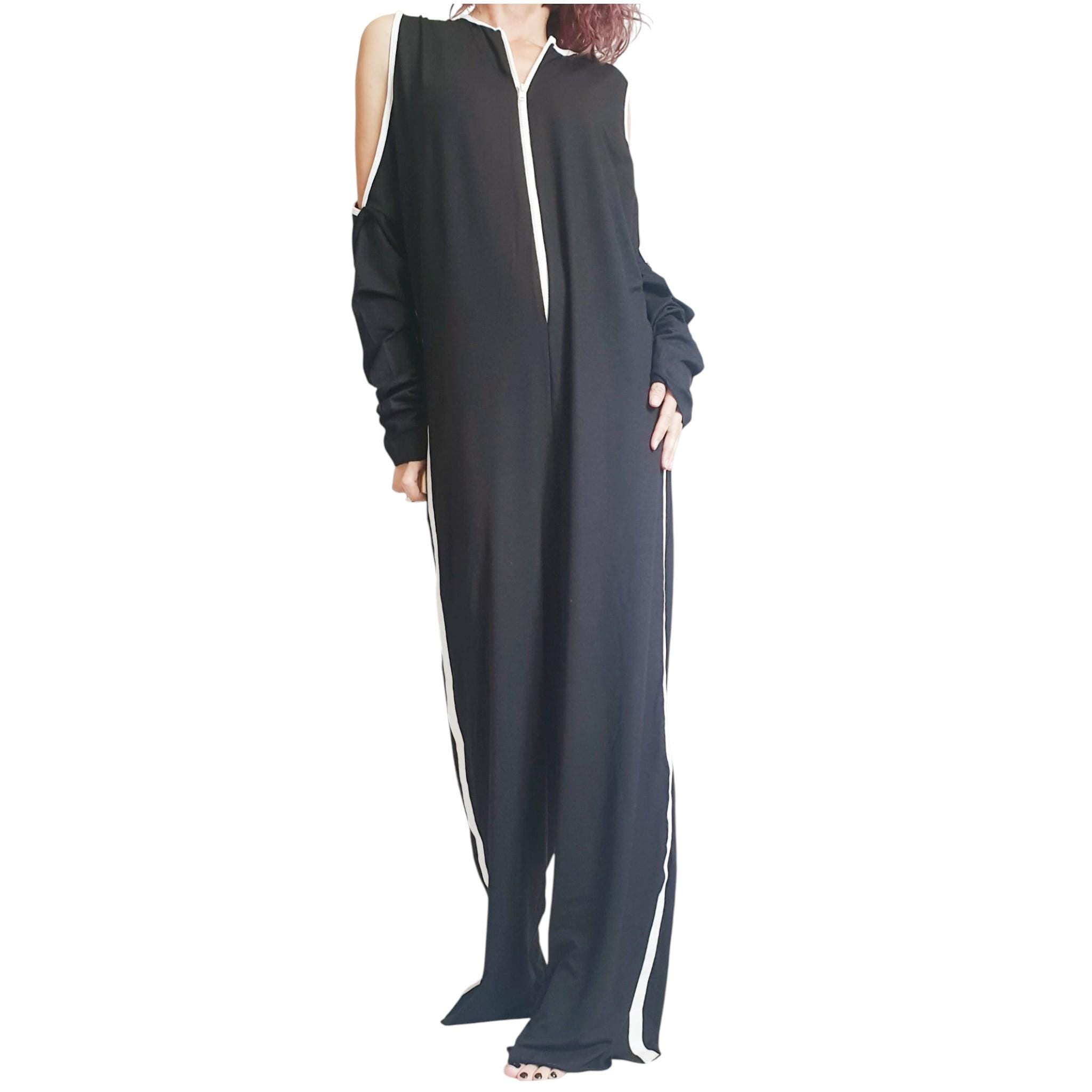 Asymmetric long Jumpsuit/Harem Jumpsuit/Boho Jumpsuit/ Gothic Jumpsuit / Extravagant Wide Leg Overall/Steampunk Jumpsuit/Sleeveless Jumpsuit