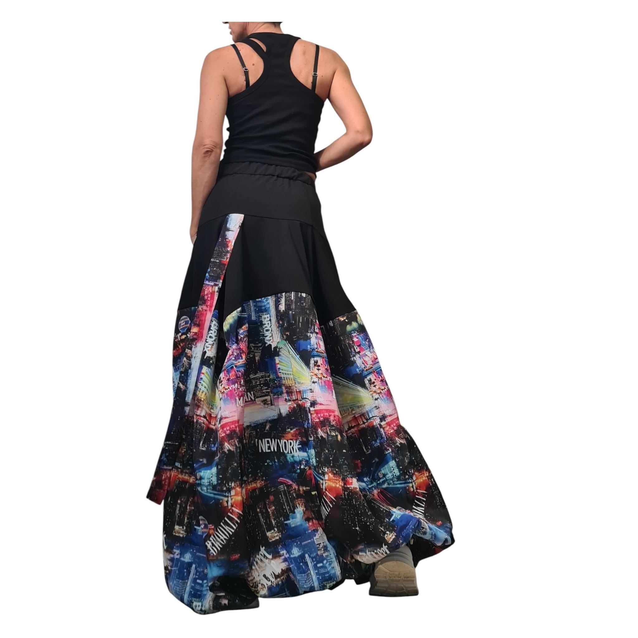 Extravagant Skirt Dress Women, Cocktail Skirt, Gothic Skirt, Asymmetric Skirt Dress, High Circle Skirt, Skirt with print