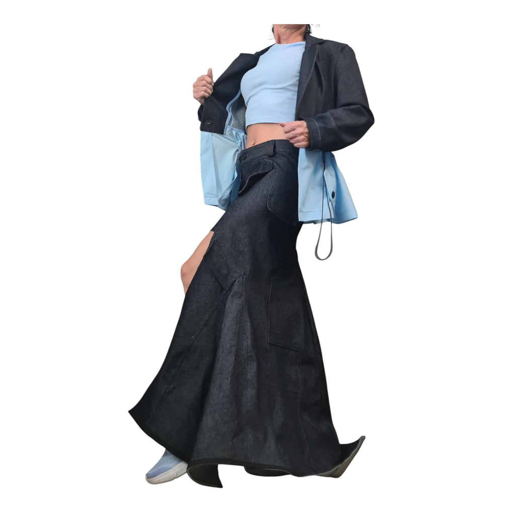 New collection Denim Avant Garde Blazer, Extravagant jacket, Asymmetrical Jacket, Deconstructed Futuristic Clothing, DRESSSHOESCODE