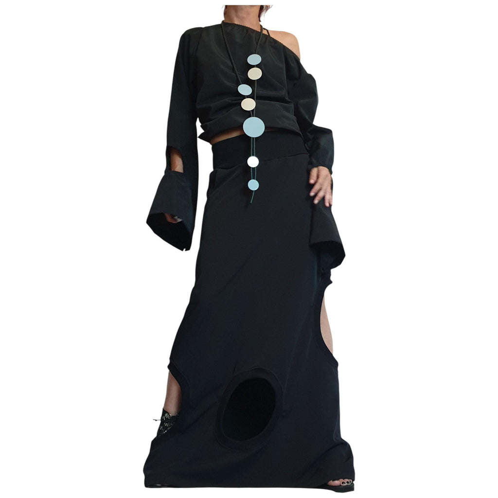 Ball Cocktail Skirt, Gothic Skirt, Asymmetric Skirt Dress, Black Maxi Skirt, Steampunk Skirt, High Skirt, Circle Skirt, Wedding Skirt