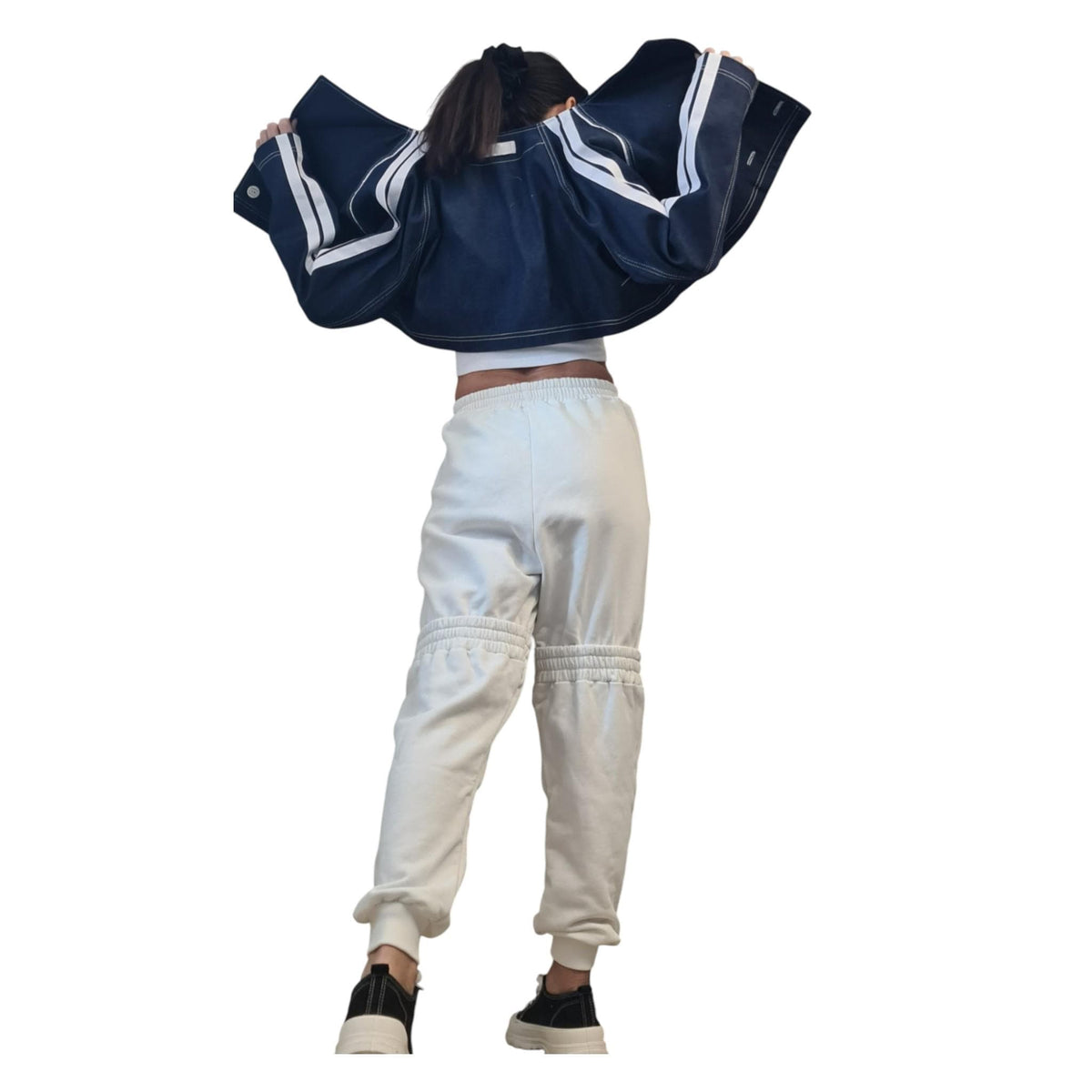 Avant Garde Denim Two Piece Set | Sleeveless Vest and Short Jacket