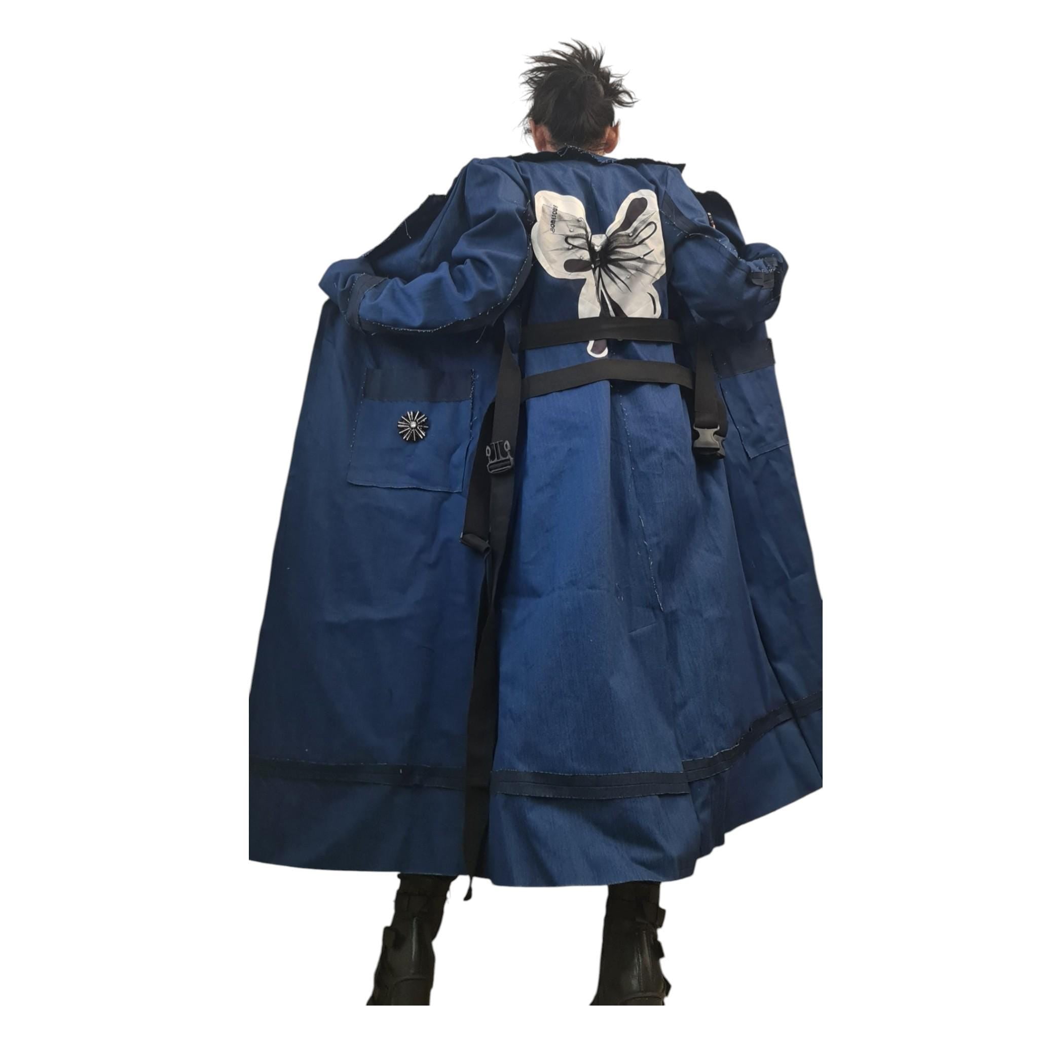 Extravagant Trench coat, Denim Trench coat, Plus Size Clothing, Oversize Trench coat, DRESSSHOESCODE