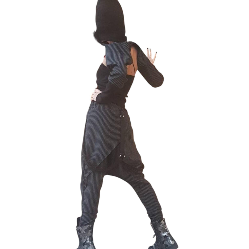 Asymmetric Harem Jumpsuit, Sleeveless Separate