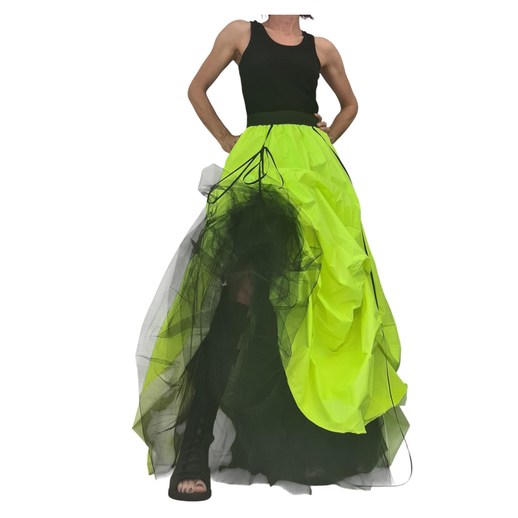 Women's Extravagant Tulle Ball Skirt, Asymmetric Cocktail Tutu, Wedding Circle Skirt