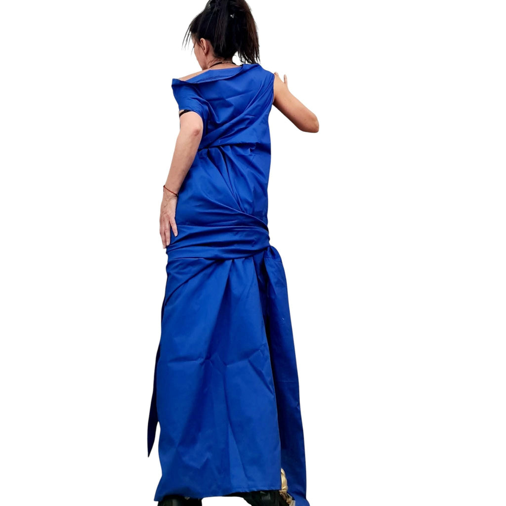 Asymmetric Cotton Maxi Dress For Women, One Shoulder, Cocktail Clothing, Plus Size