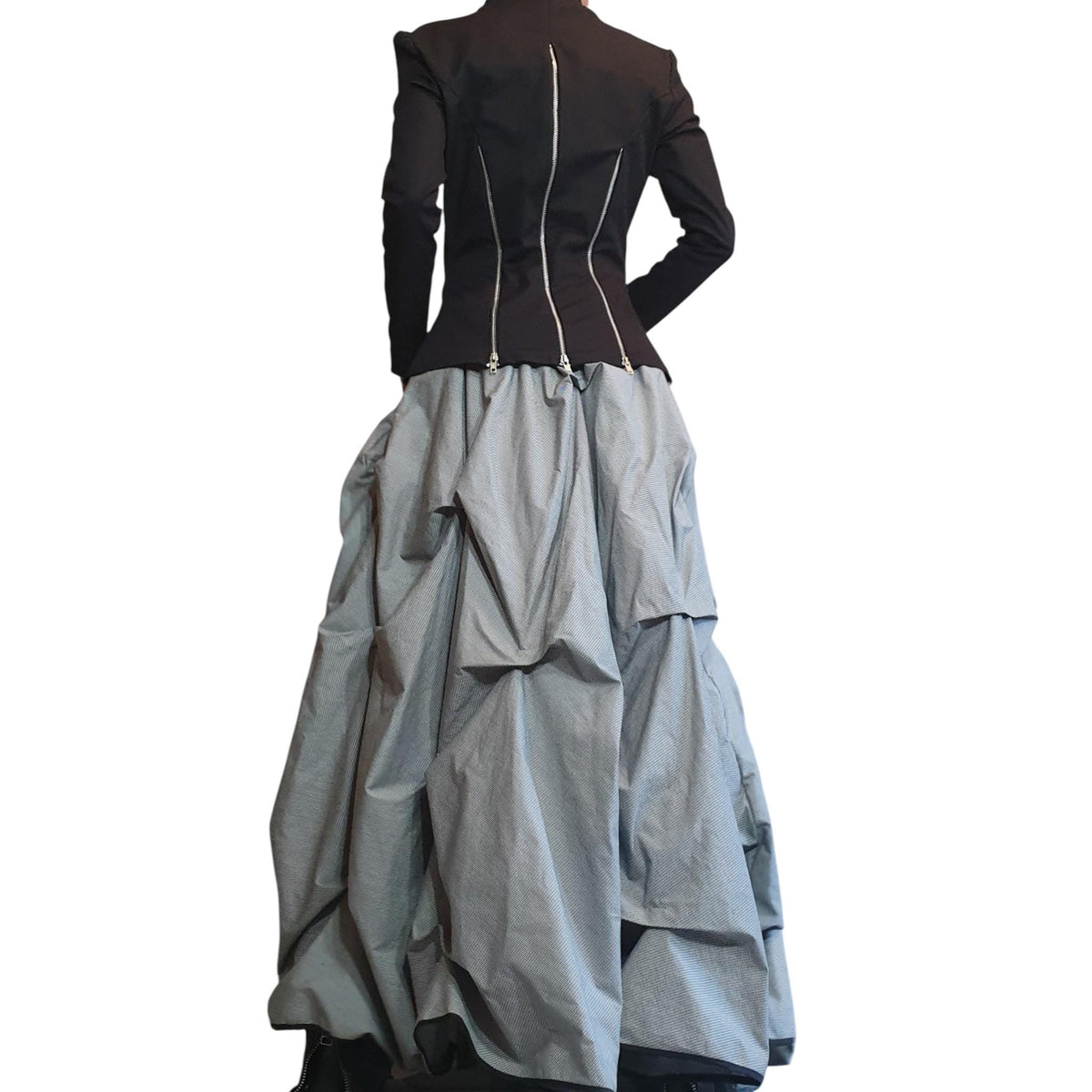 Asymmetric Tulle Ball Skirt, Gothic Cocktail Dress, Layered Maxi Skirt