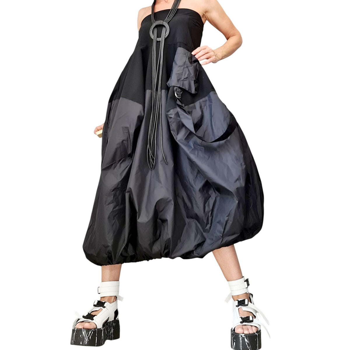 Asymmetric Taffeta Skirt Dress, Gothic Steampunk Cocktail Skirt, Extravagant  Women clothing