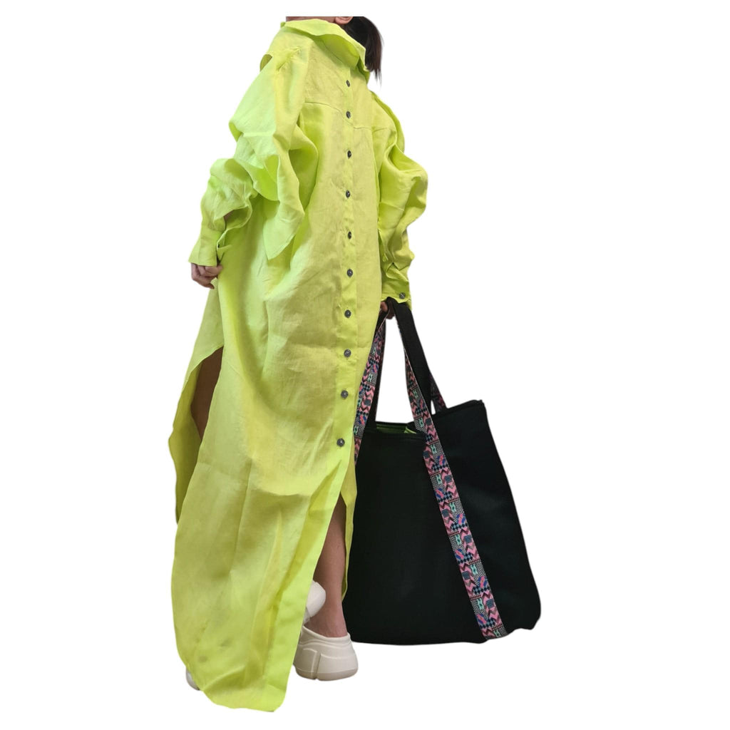 Designer Handmade Large Bag, Extravagant Double-faced Two-tone beach bag