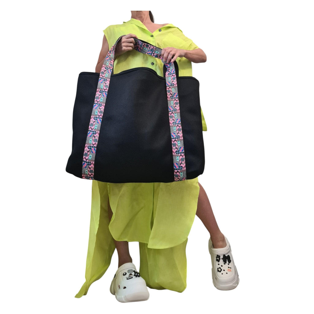 Designer Handmade Large Bag, Extravagant Double-faced Two-tone beach bag