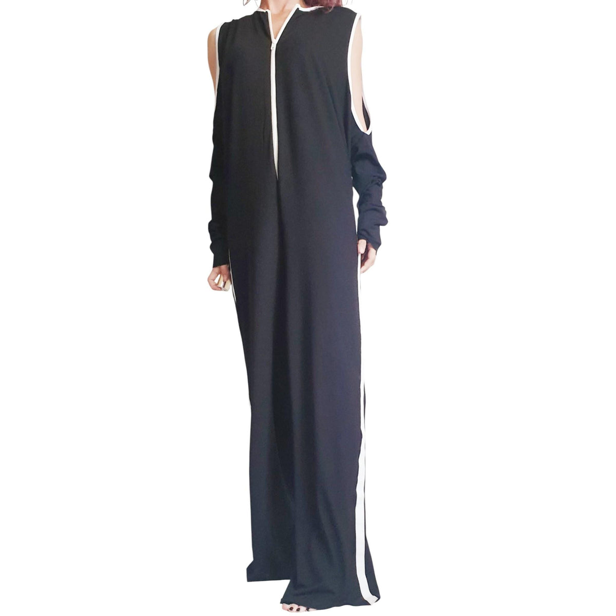 Asymmetric Cotton Jumpsuit: Extravagant Wide Leg Boho Gothic Overall