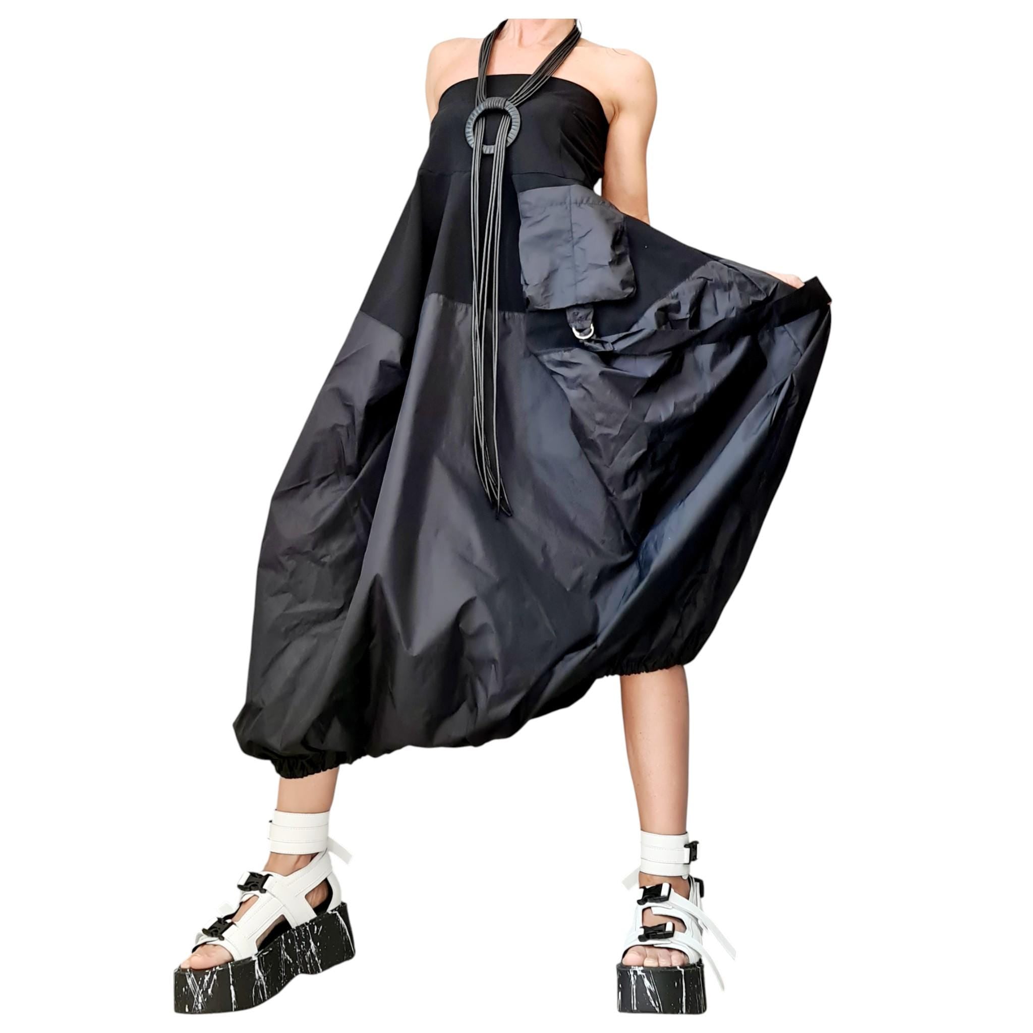 Asymmetric Taffeta Skirt Dress, Gothic Steampunk Cocktail Skirt, Extravagant  Women clothing