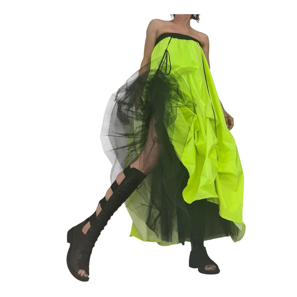 Women's Extravagant Tulle Ball Skirt, Asymmetric Cocktail Tutu, Wedding Circle Skirt