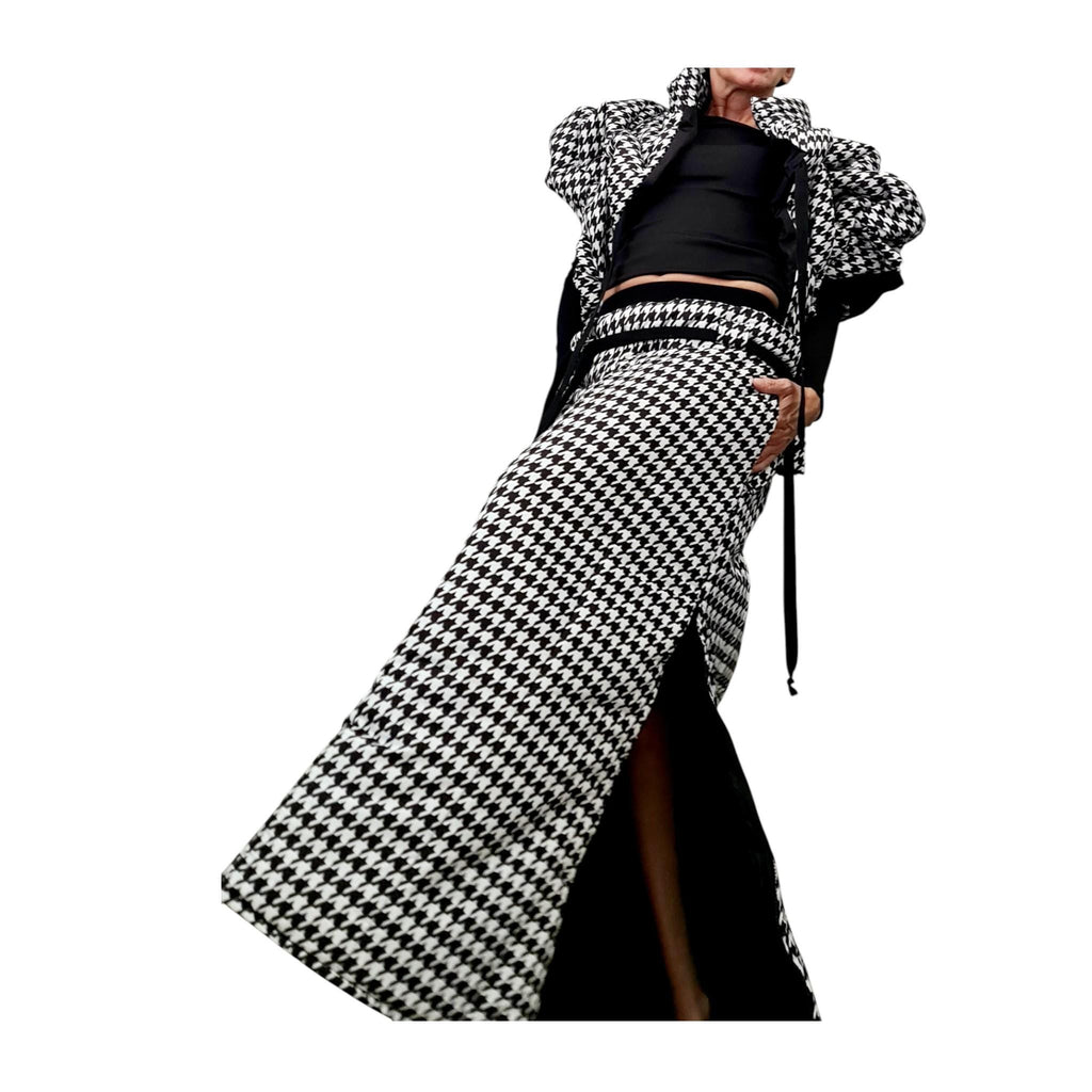 Extravagant Winter Skirt, Fashion in the mountains, Black&White, Long Winter Skirt, New collection 2025