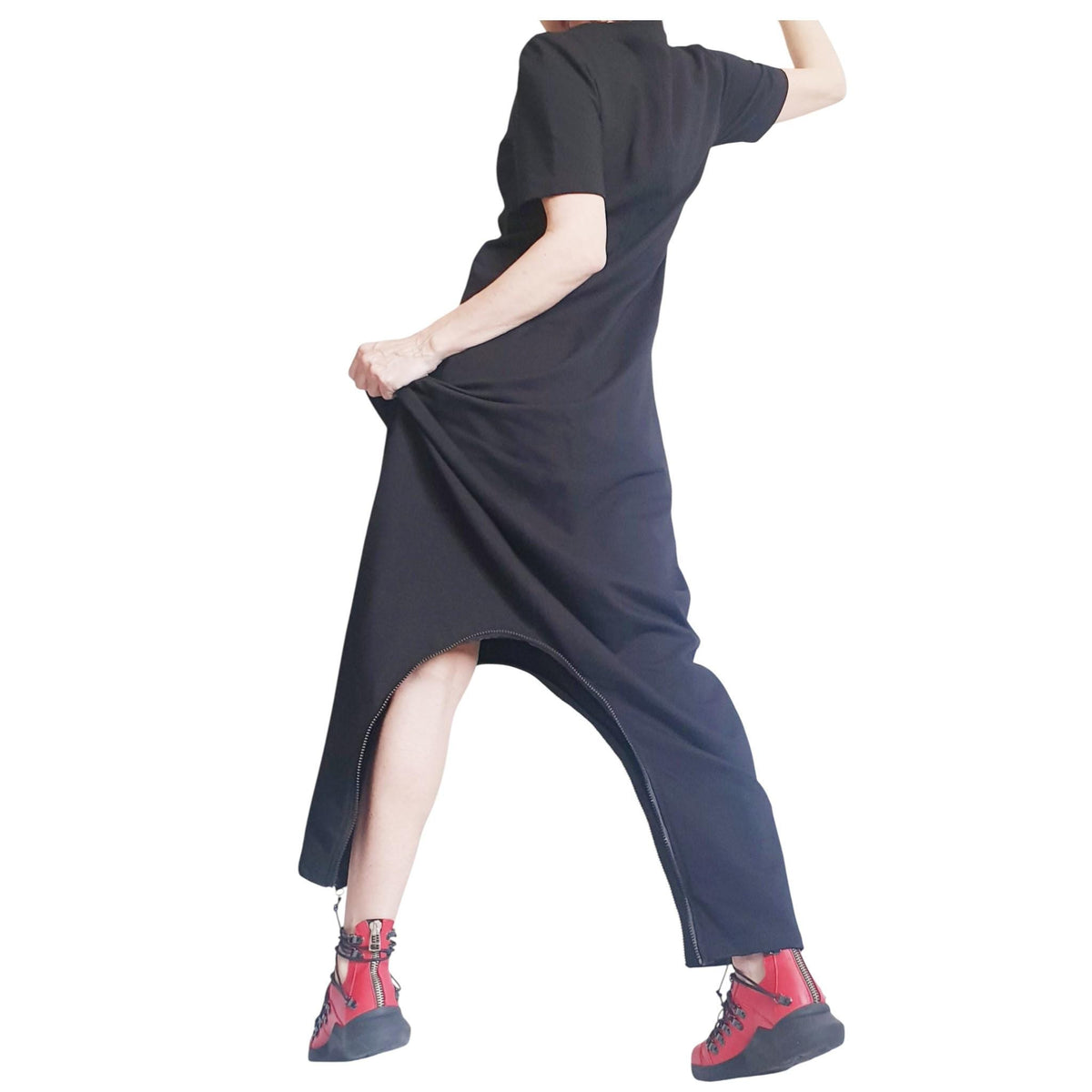 Cotton Harem Jumpsuit Dress, Loose Fit, Plus Size Women's Overall