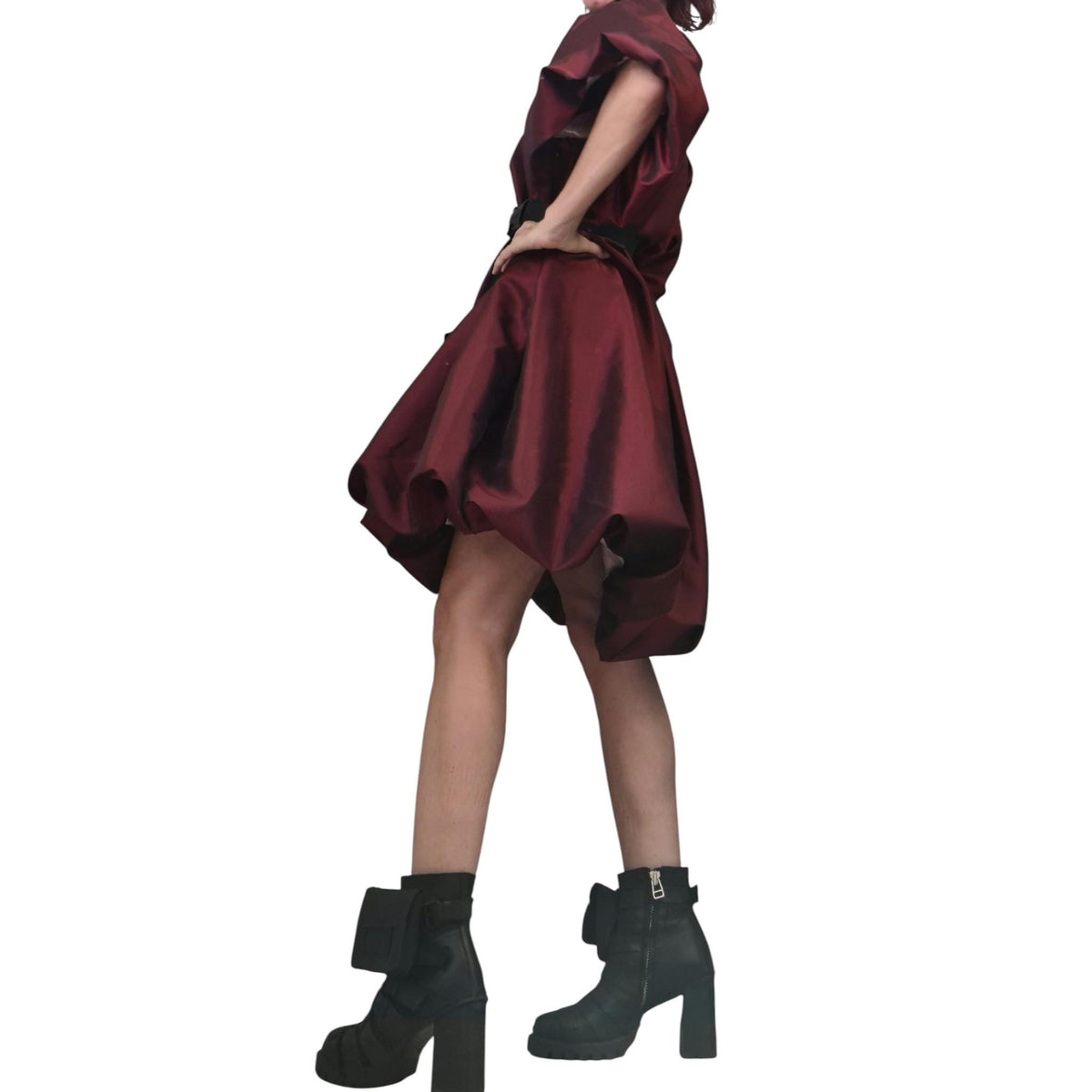 Taffeta Balloon Tunic, Extravagant Short Party Dress, Plus Size Outfit for Women