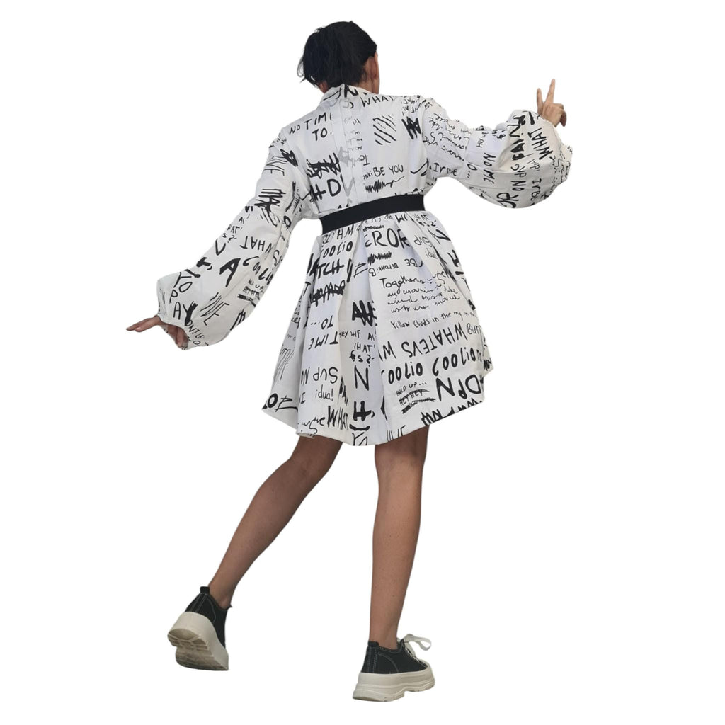Extravagant Long Sleeve Shirt | Asymmetric Loose Tunic Dress | Oversize Avant Garde Top DRESSSHOESCODE