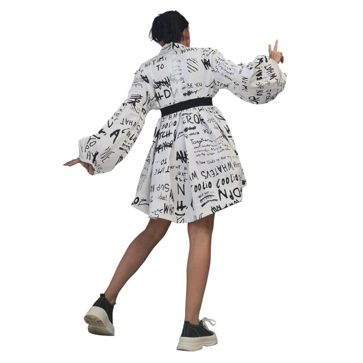 Extravagant Long Sleeve Shirt | Asymmetric Loose Tunic Dress | Oversize Avant Garde Top DRESSSHOESCODE