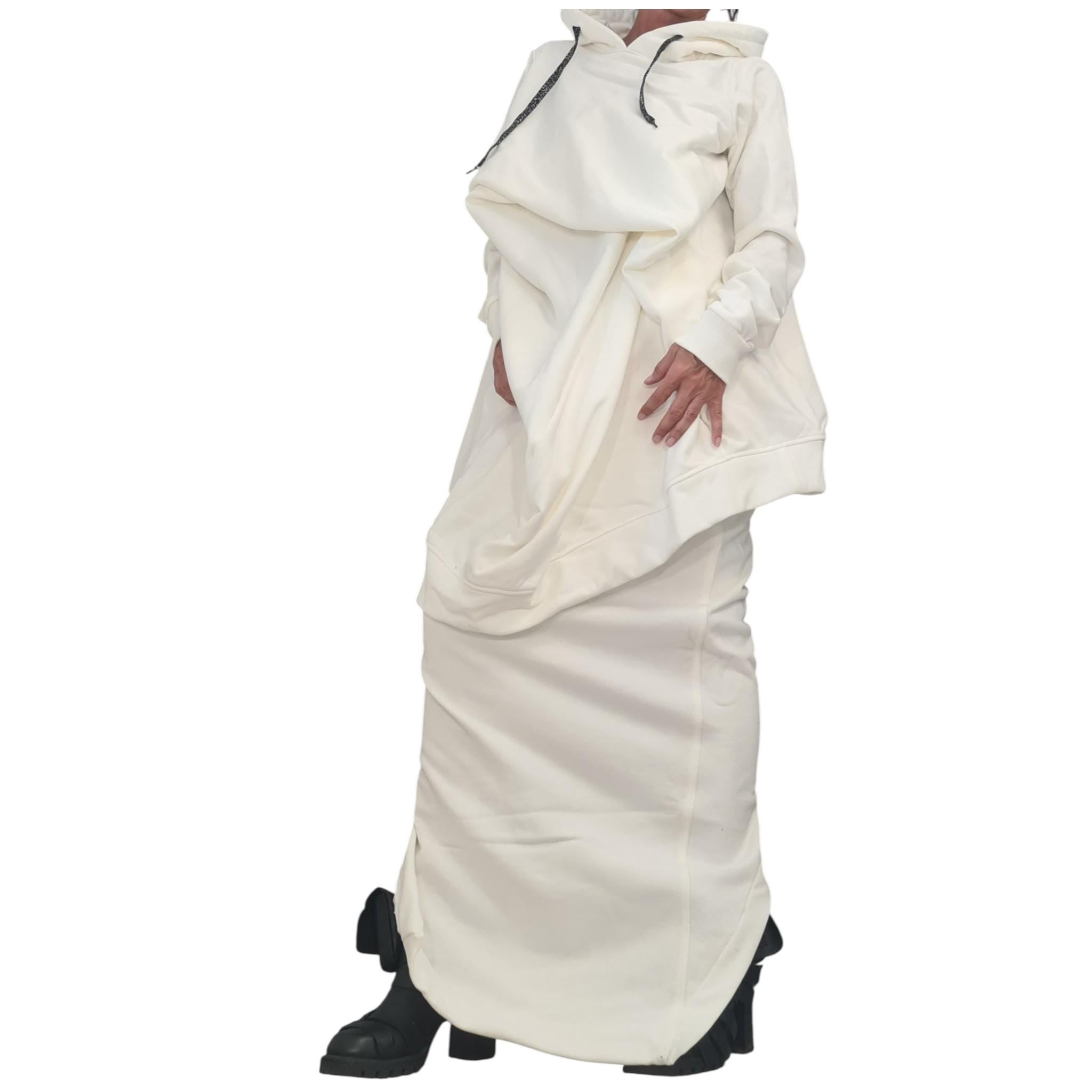 New collection Extravagant Cotton Skirt, A Line Skirt, Long Slit Skirt, Gothic Skirt, Asymmetric Skirt, Sexy Skirt