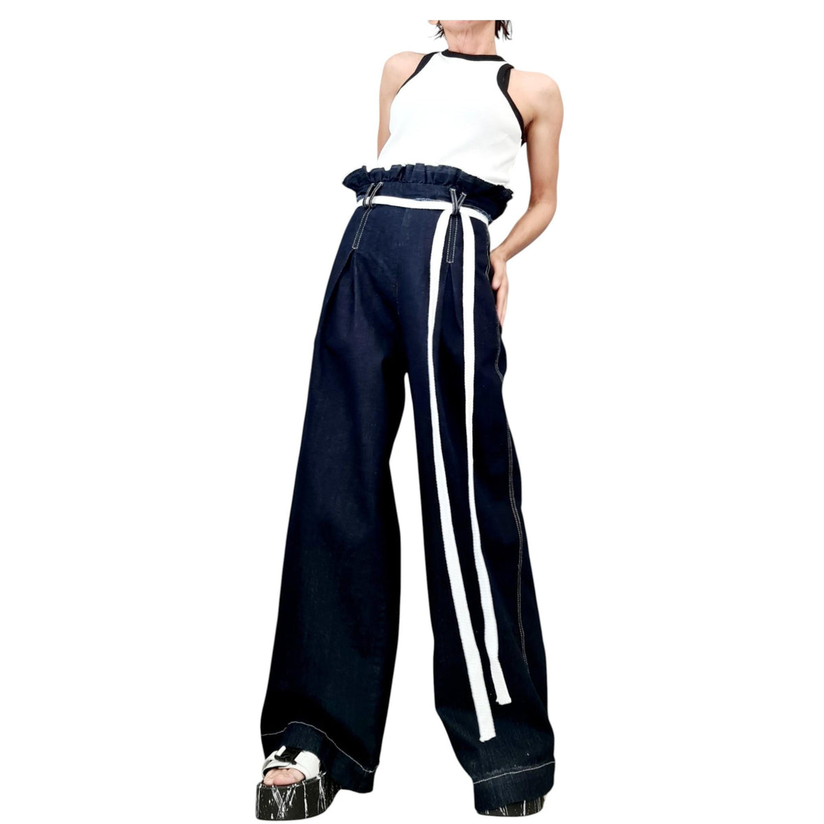 Loose Denim Harem Pants: Avant Garde, Punk Style - Casual Comfort