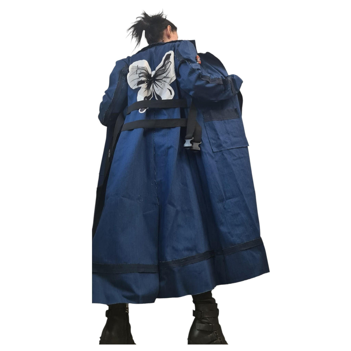 Denim Trench Coat, Extravagant Design, Plus Size, Oversize Fit