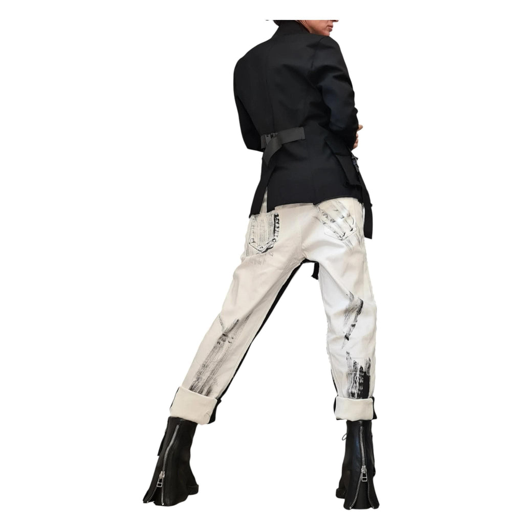Asymmetric Black Blazer Jacket for Women | Avant Garde Gothic Extravagant Party Style | DDP USA