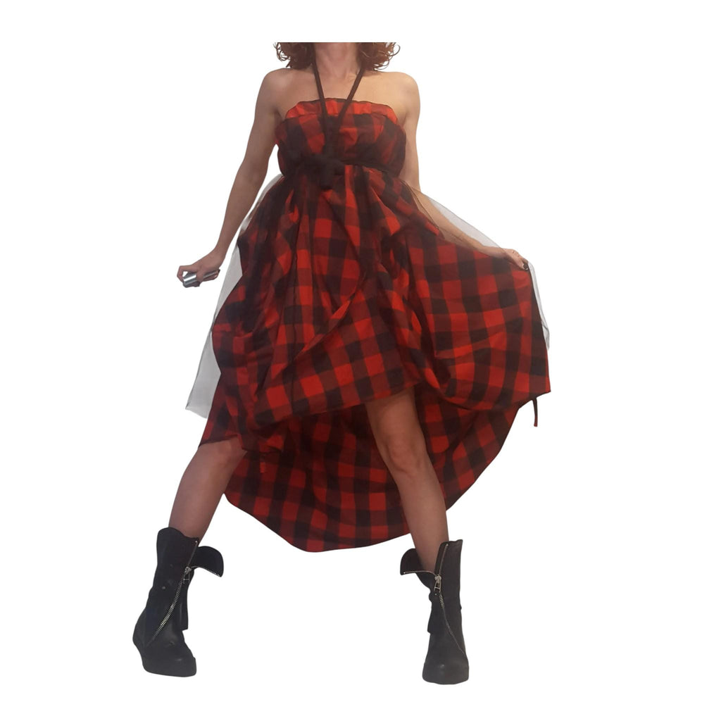 Plaid Grunge Skirt Women, Extravagant Skirt, Asymmetric Long Skirt Dress, Long Short Skirt, High Tulle Skirt, Circle Skirt, Tutu Skirt