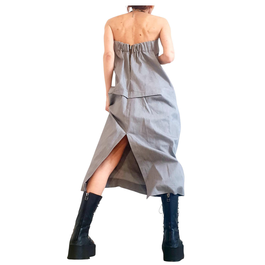 Asymmetric Wrap Maxi Skirt, Gothic A-Line Cocktail Skirt