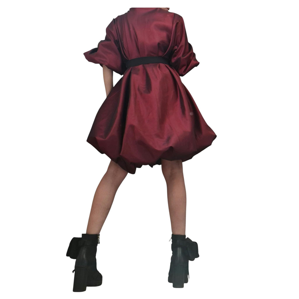 Taffeta Balloon Tunic, Extravagant Short Party Dress, Plus Size Outfit for Women