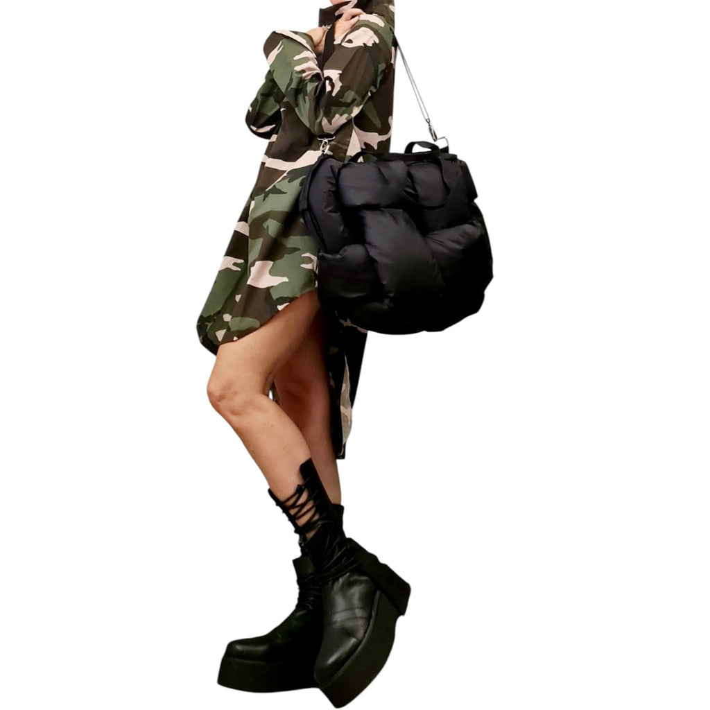 Avant Garde Winter Extravagant Bag, Handmade Oversize Puffer Bag