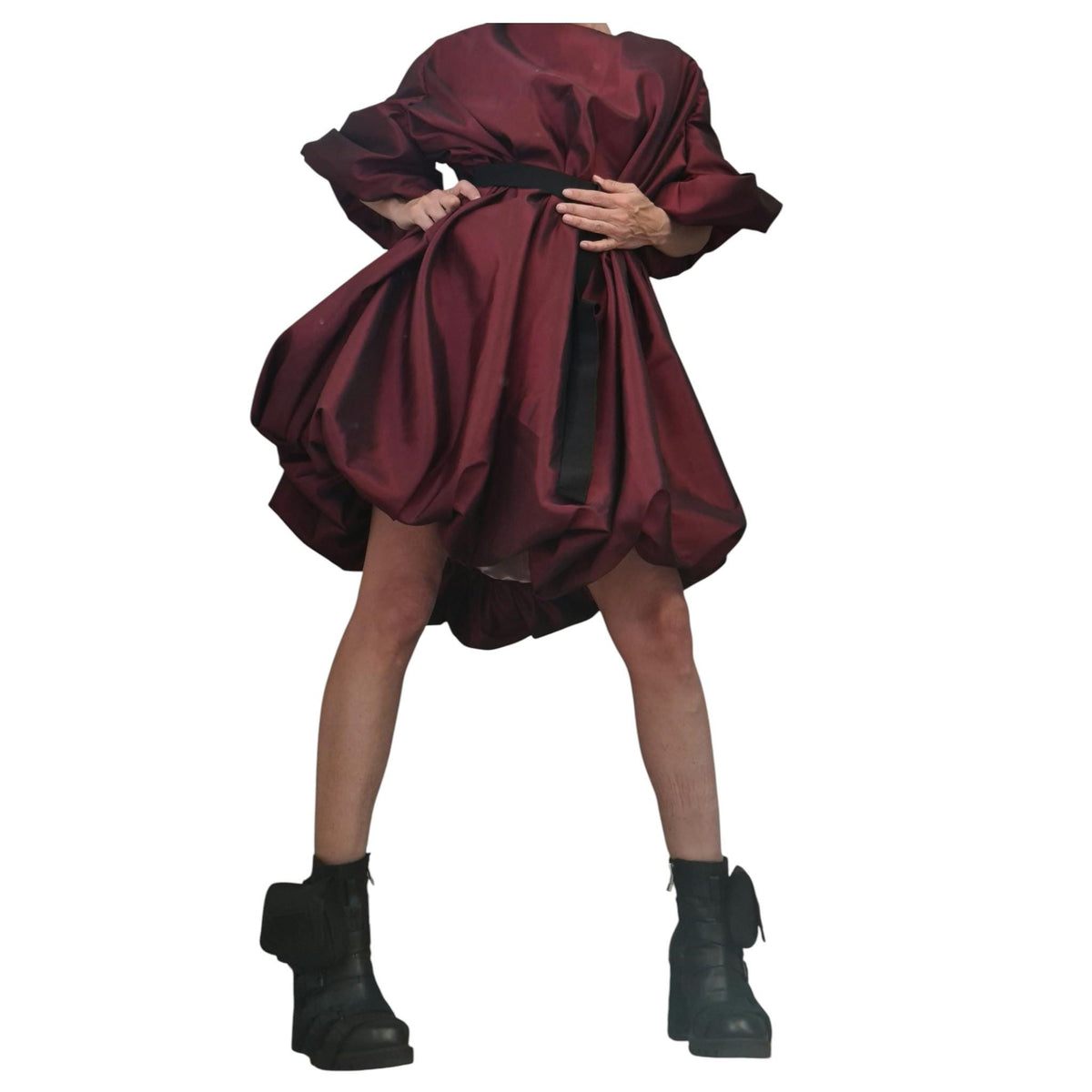 Taffeta Balloon Tunic, Extravagant Short Party Dress, Plus Size Outfit for Women