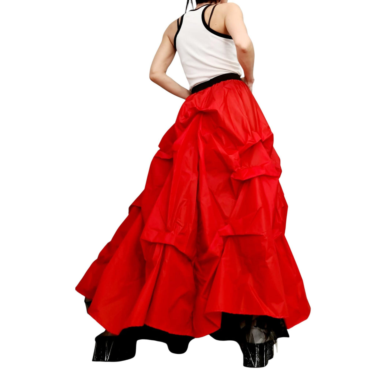 Extravagant Tulle Ball Skirt, Asymmetric Cocktail Tutu, Wedding Circle Skirt