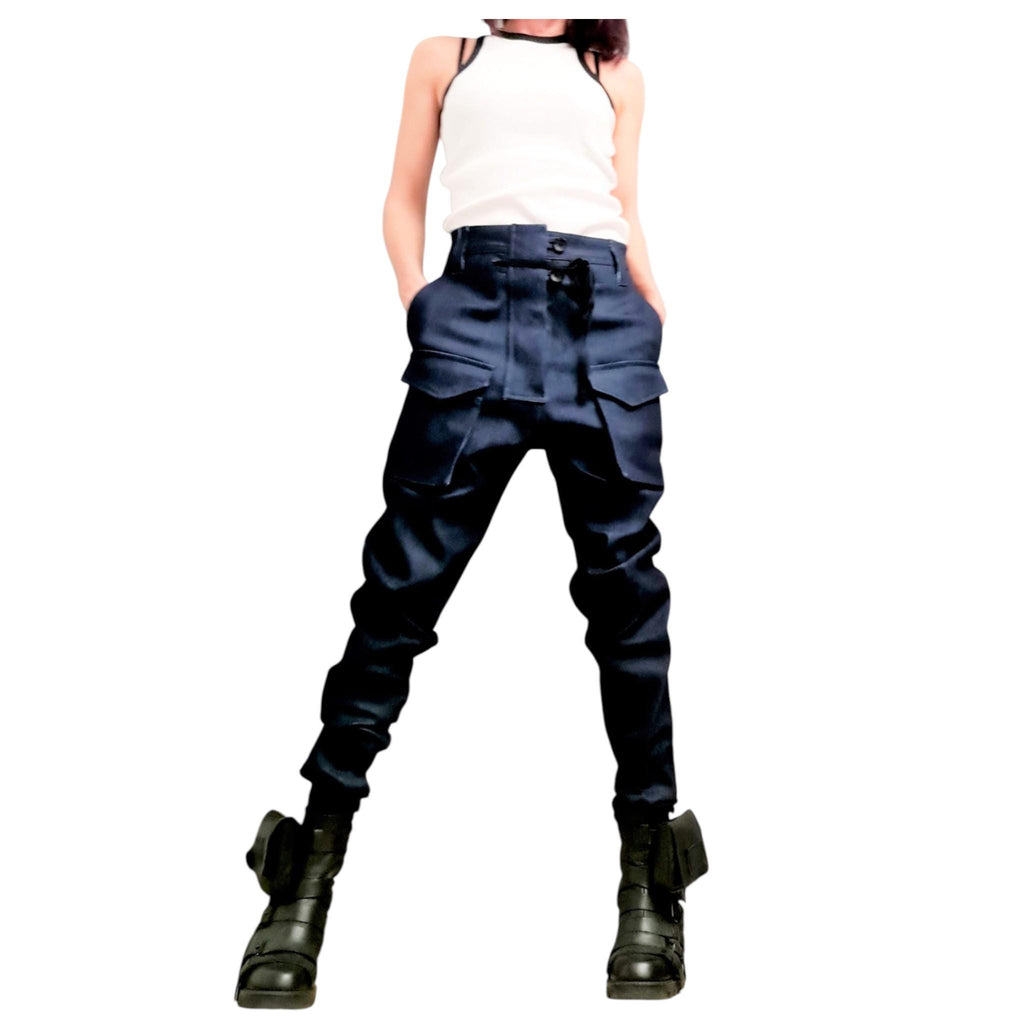 Extravagant Denim Pants, Harem Casual Pants, Urban Pants, Loose Pants, Punk Pants, Gothic Pants, Outer pockets, New collection