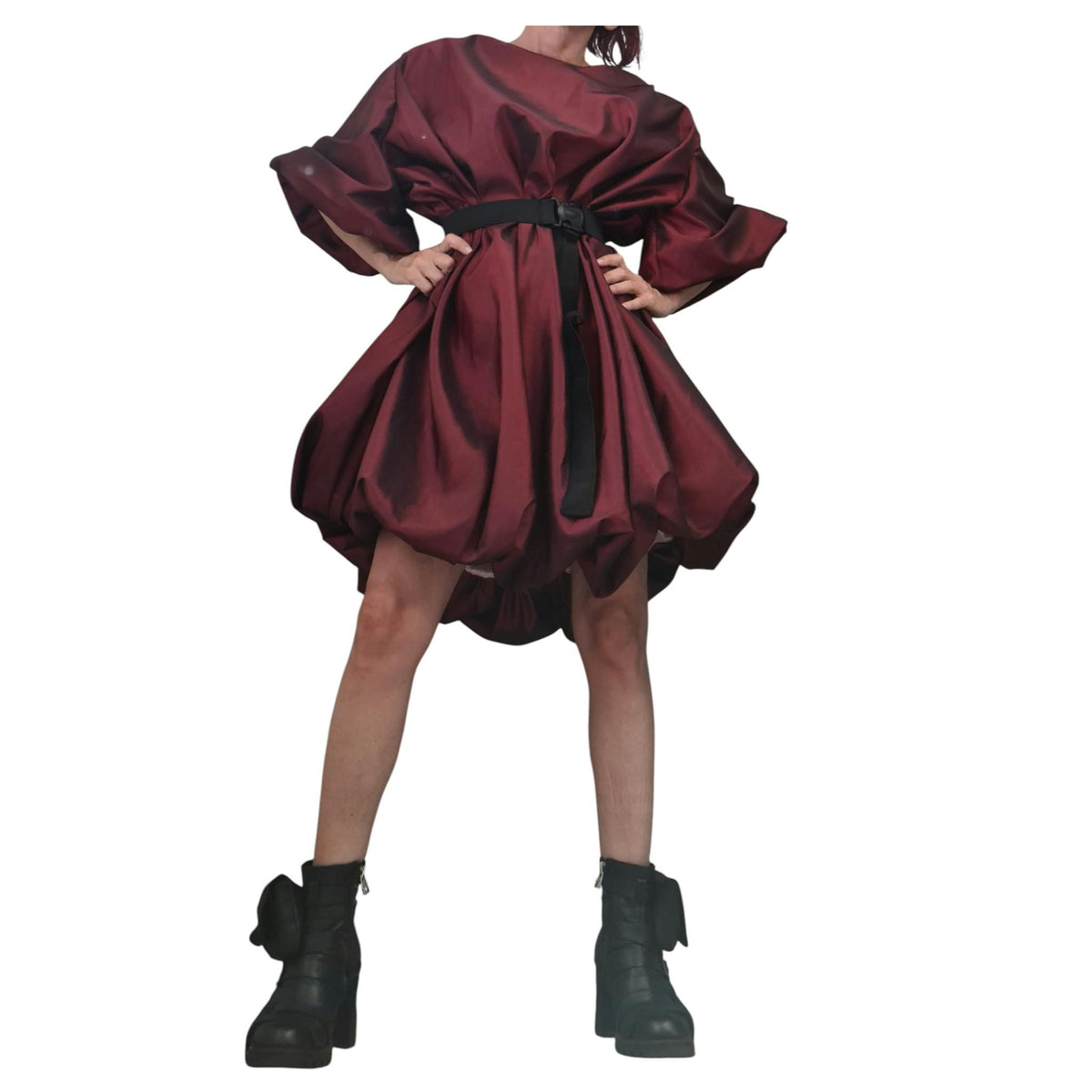 Taffeta Balloon Tunic, Extravagant Short Party Dress, Plus Size Outfit for Women